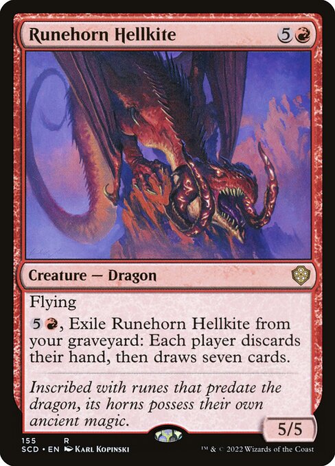 Runehorn Hellkite highlighted card art