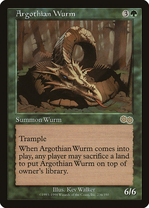 Argothian Wurm highlighted card art
