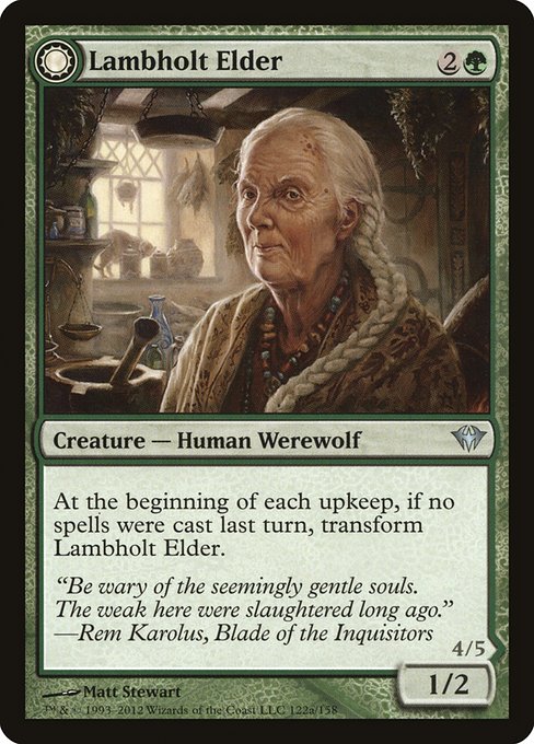 Lambholt Elder // Silverpelt Werewolf from Dark Ascension
