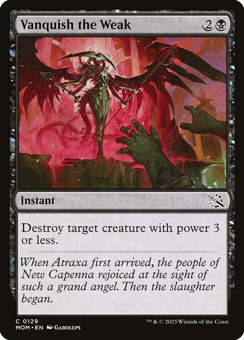 Vanquish the Weak highlighted card art