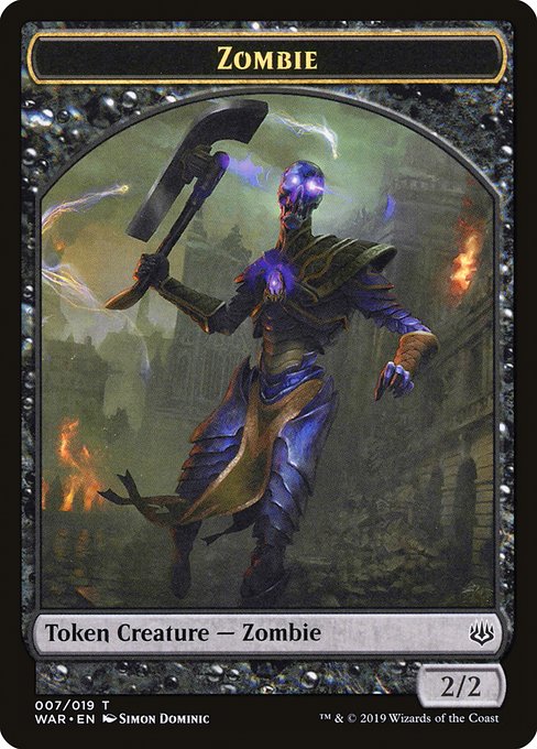 Zombie from War of the Spark Tokens