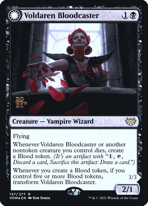 Voldaren Bloodcaster // Bloodbat Summoner from Innistrad: Crimson Vow Promos