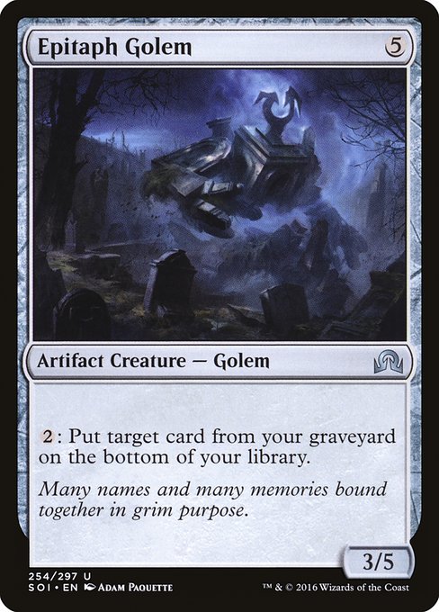 Epitaph Golem from Shadows over Innistrad