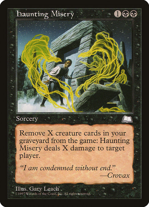 Haunting Misery highlighted card art