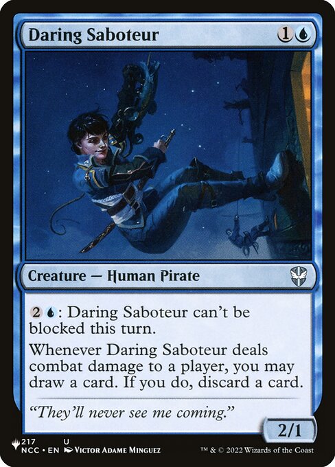 Daring Saboteur highlighted card art