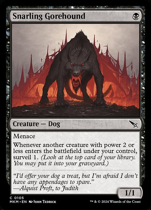 Snarling Gorehound highlighted card art