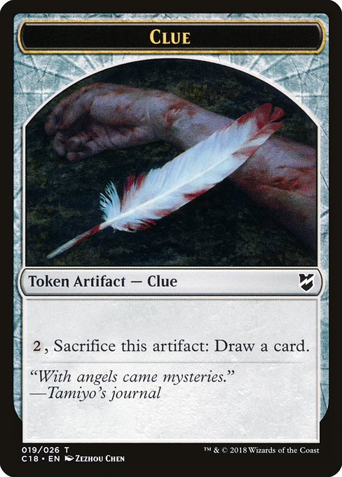 Clue from Commander 2018 Tokens