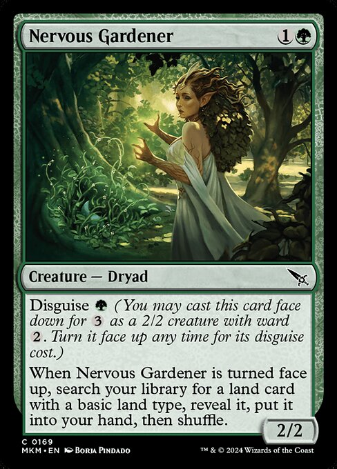 Nervous Gardener highlighted card art