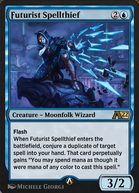 Futurist Spellthief highlighted card art