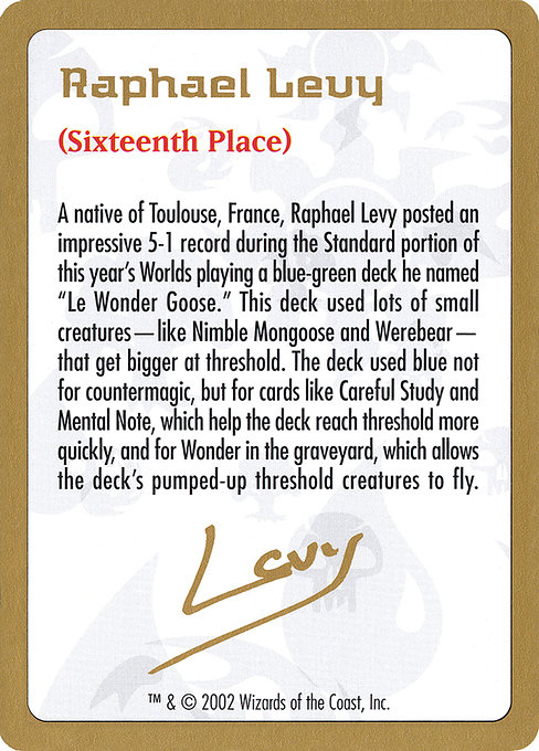 Raphael Levy Bio highlighted card art