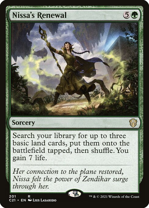 Nissa's Renewal highlighted card art