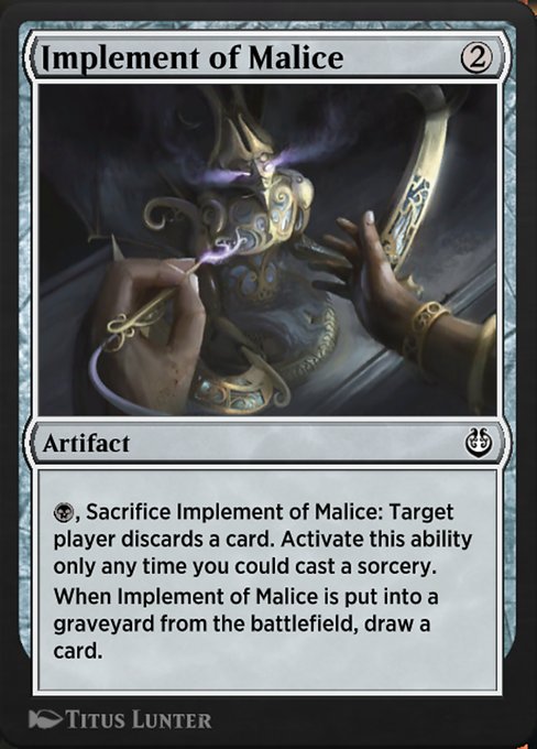 Implement of Malice highlighted card art