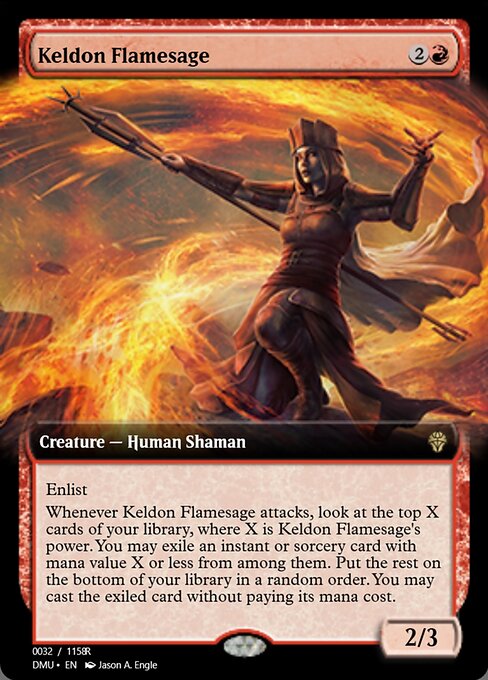 Keldon Flamesage highlighted card art