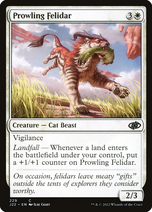 Prowling Felidar highlighted card art