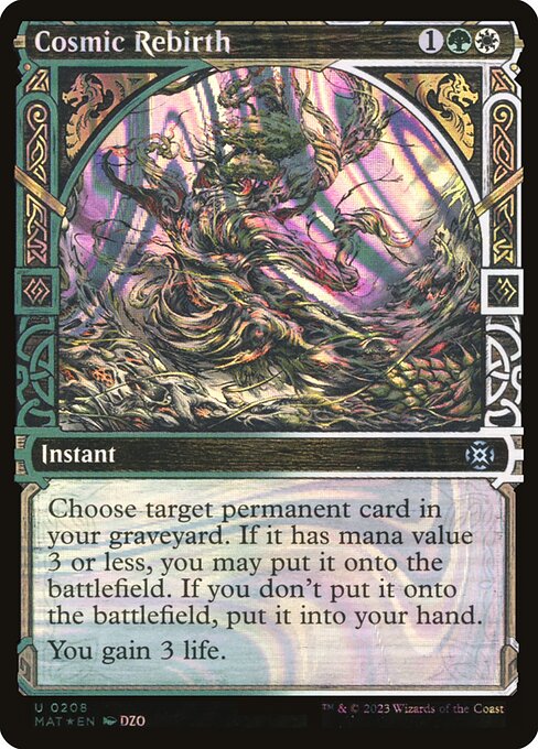 Cosmic Rebirth from March of the Machine: The Aftermath