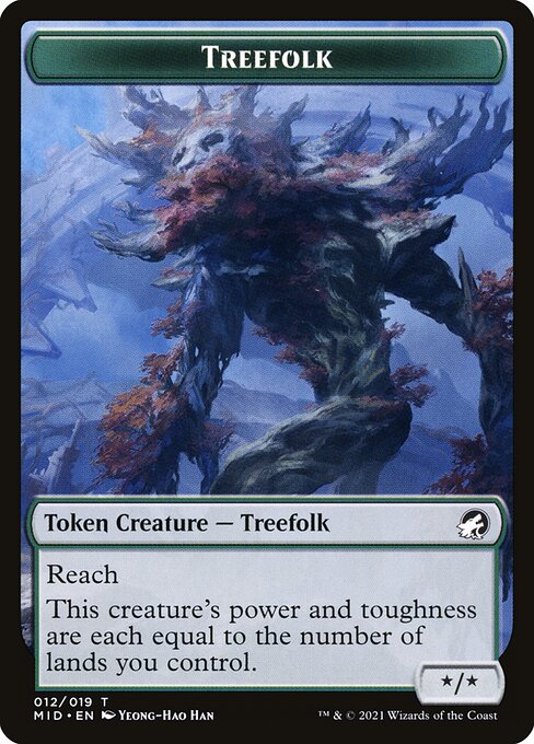 Treefolk from Innistrad: Midnight Hunt Tokens