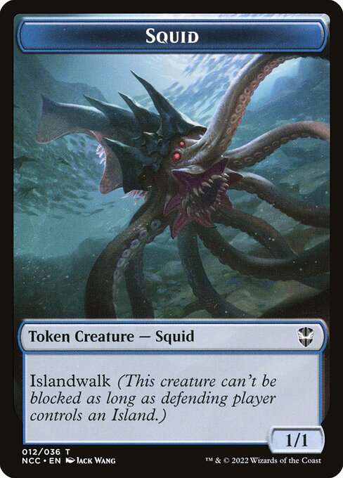 Squid from New Capenna Commander Tokens