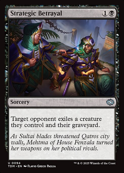Strategic Betrayal highlighted card art