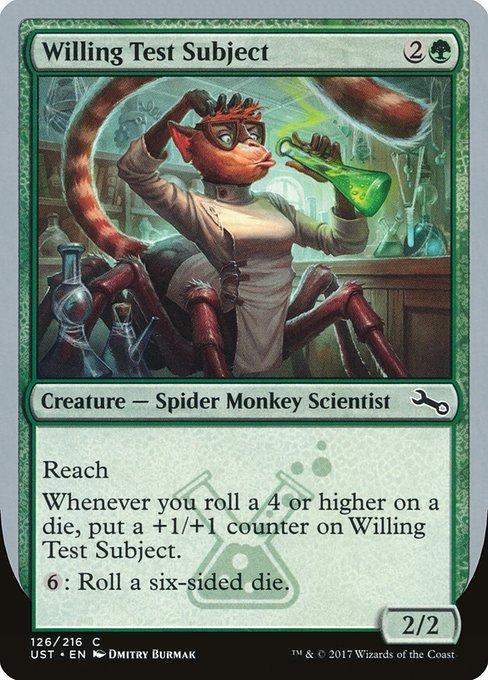 Willing Test Subject highlighted card art