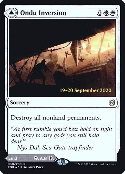 Ondu Inversion // Ondu Skyruins from Zendikar Rising Promos