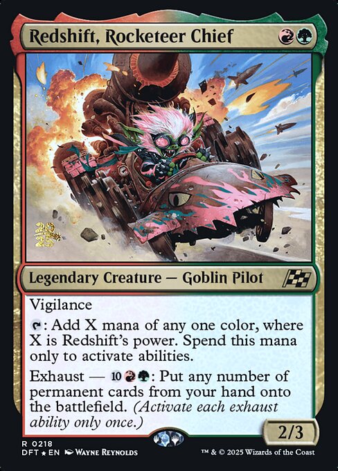 Redshift, Rocketeer Chief from Aetherdrift Promos