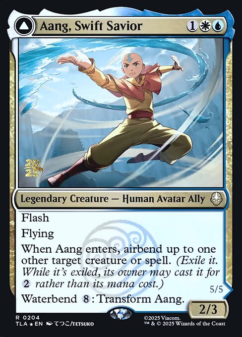 Aang, Swift Savior // Aang and La, Ocean's Fury from Avatar: The Last Airbender Promos