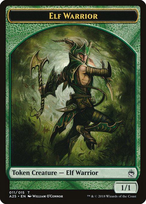 Elf Warrior from Masters 25 Tokens
