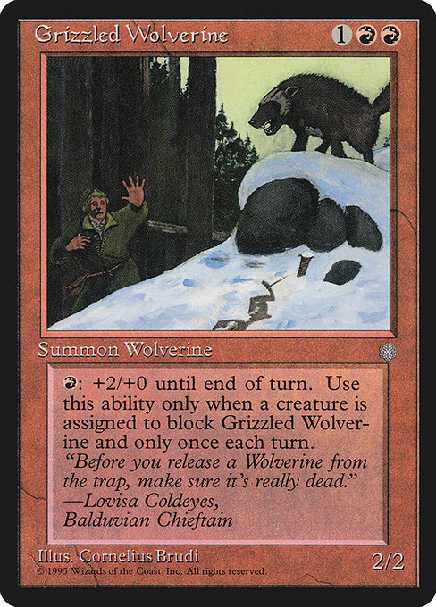 Grizzled Wolverine highlighted card art