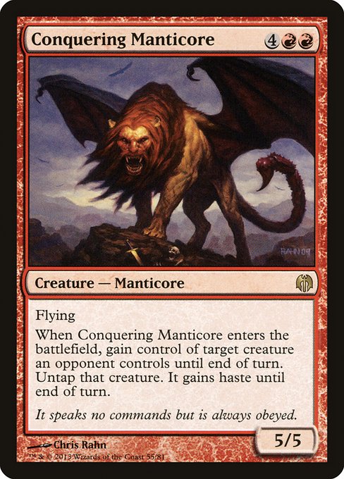 Conquering Manticore highlighted card art