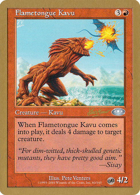 Flametongue Kavu from World Championship Decks 2002