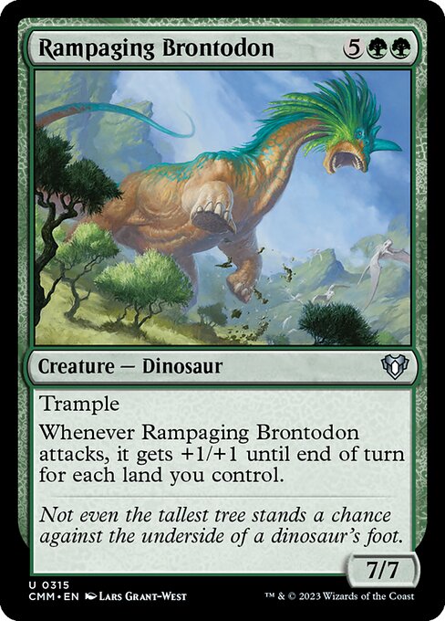 Rampaging Brontodon from Commander Masters