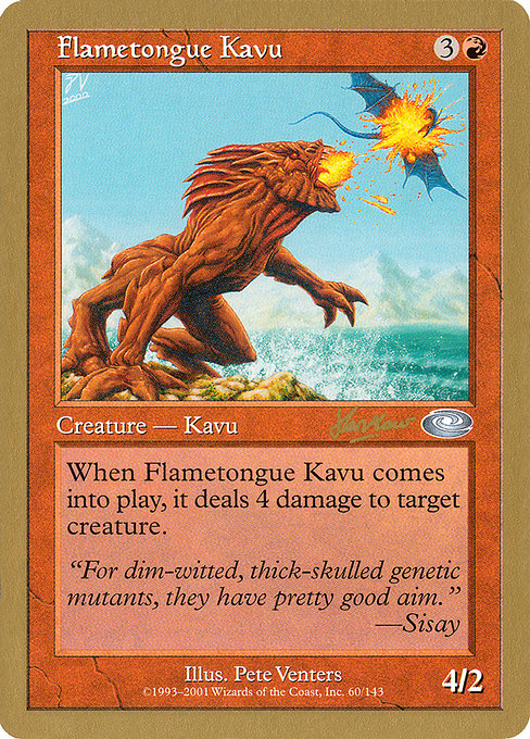 Flametongue Kavu from World Championship Decks 2002