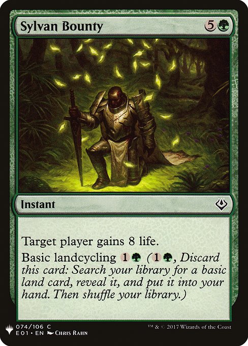 Sylvan Bounty highlighted card art