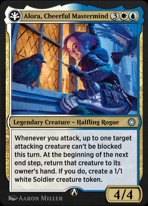 Alora, Cheerful Mastermind highlighted card art