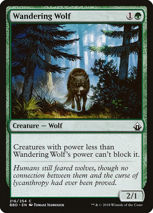 Wandering Wolf highlighted card art