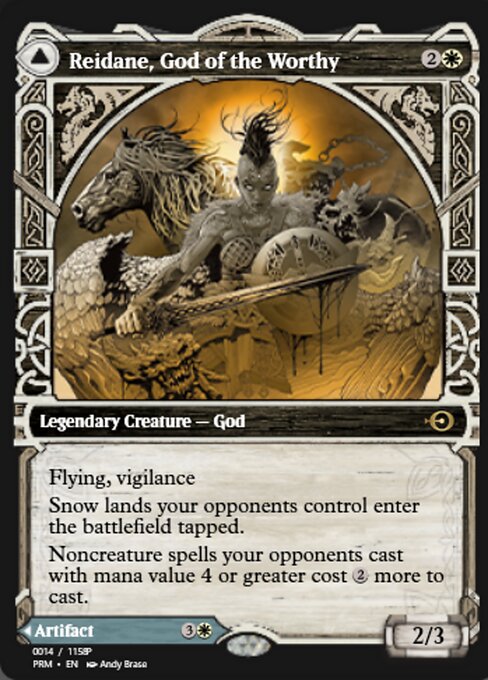 Reidane, God of the Worthy // Valkmira, Protector's Shield highlighted card art
