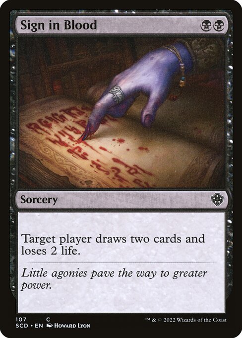 Sign in Blood from Starter Commander Decks