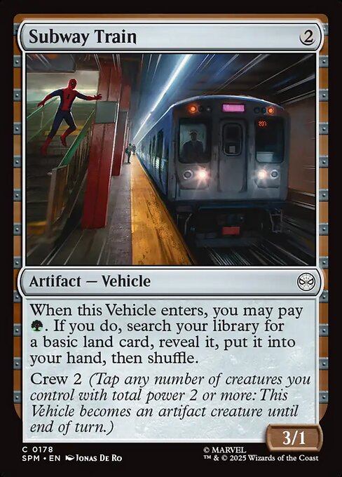 Subway Train highlighted card art