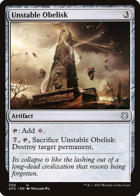 Unstable Obelisk from Forgotten Realms Commander