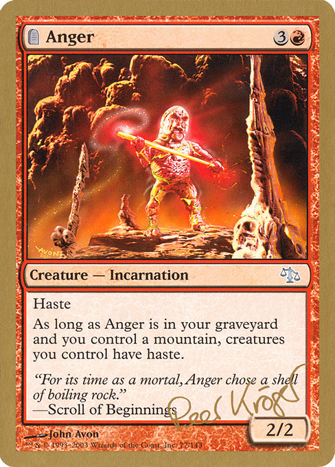 Anger from World Championship Decks 2003