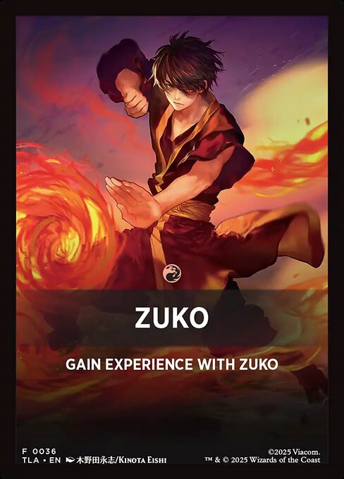Zuko from Avatar: The Last Airbender Jumpstart Front Cards