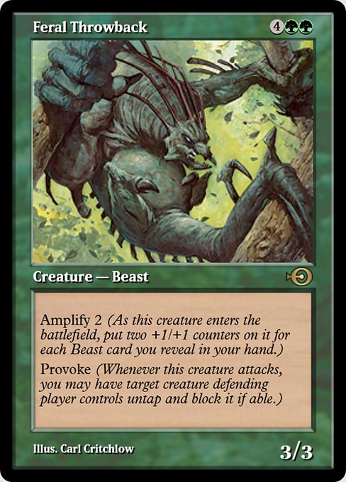 Feral Throwback highlighted card art