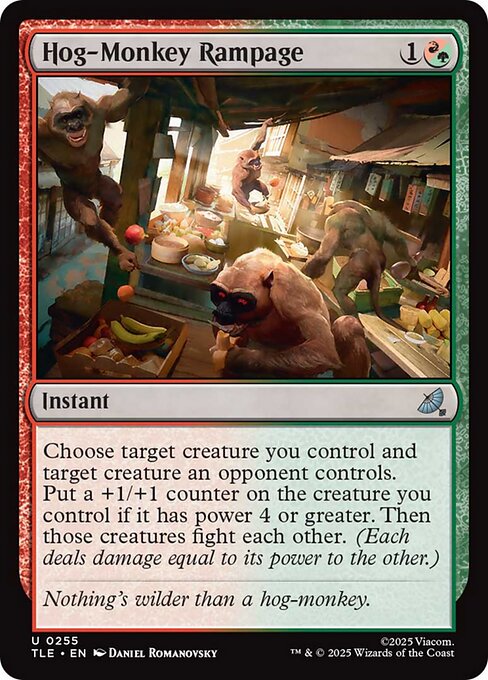 Hog-Monkey Rampage highlighted card art