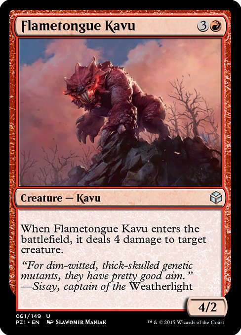 Flametongue Kavu from Legendary Cube Prize Pack