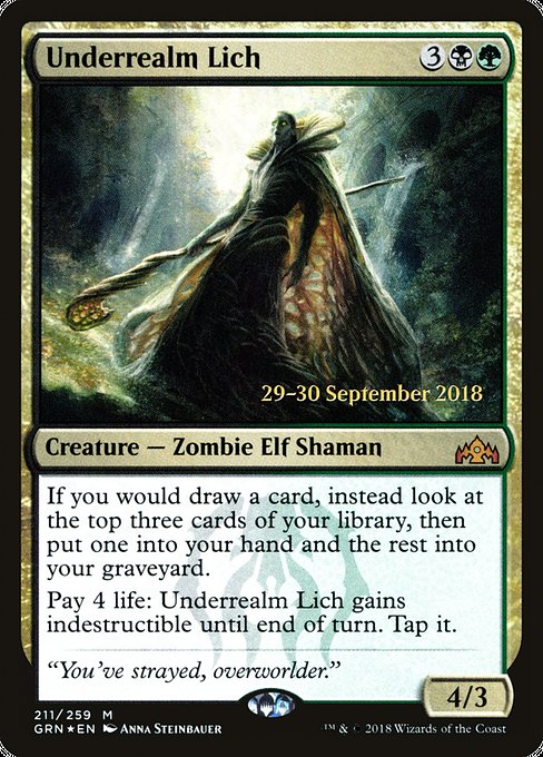 Underrealm Lich from Guilds of Ravnica Promos