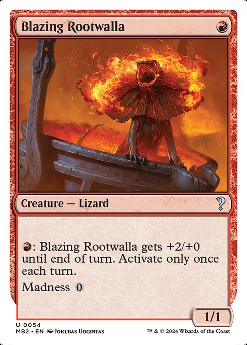 Blazing Rootwalla highlighted card art