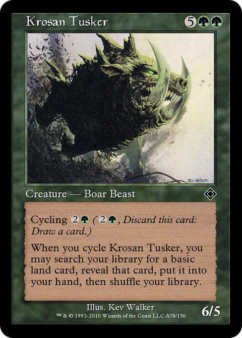 Krosan Tusker from Magic Online Theme Decks