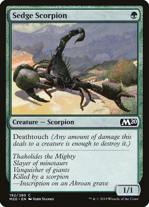 Sedge Scorpion highlighted card art