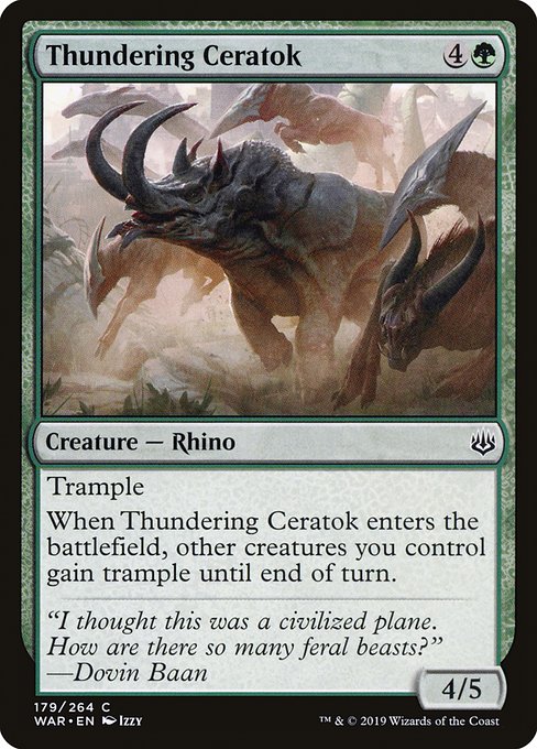 Thundering Ceratok highlighted card art