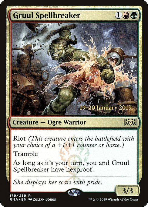 Gruul Spellbreaker from Ravnica Allegiance Promos